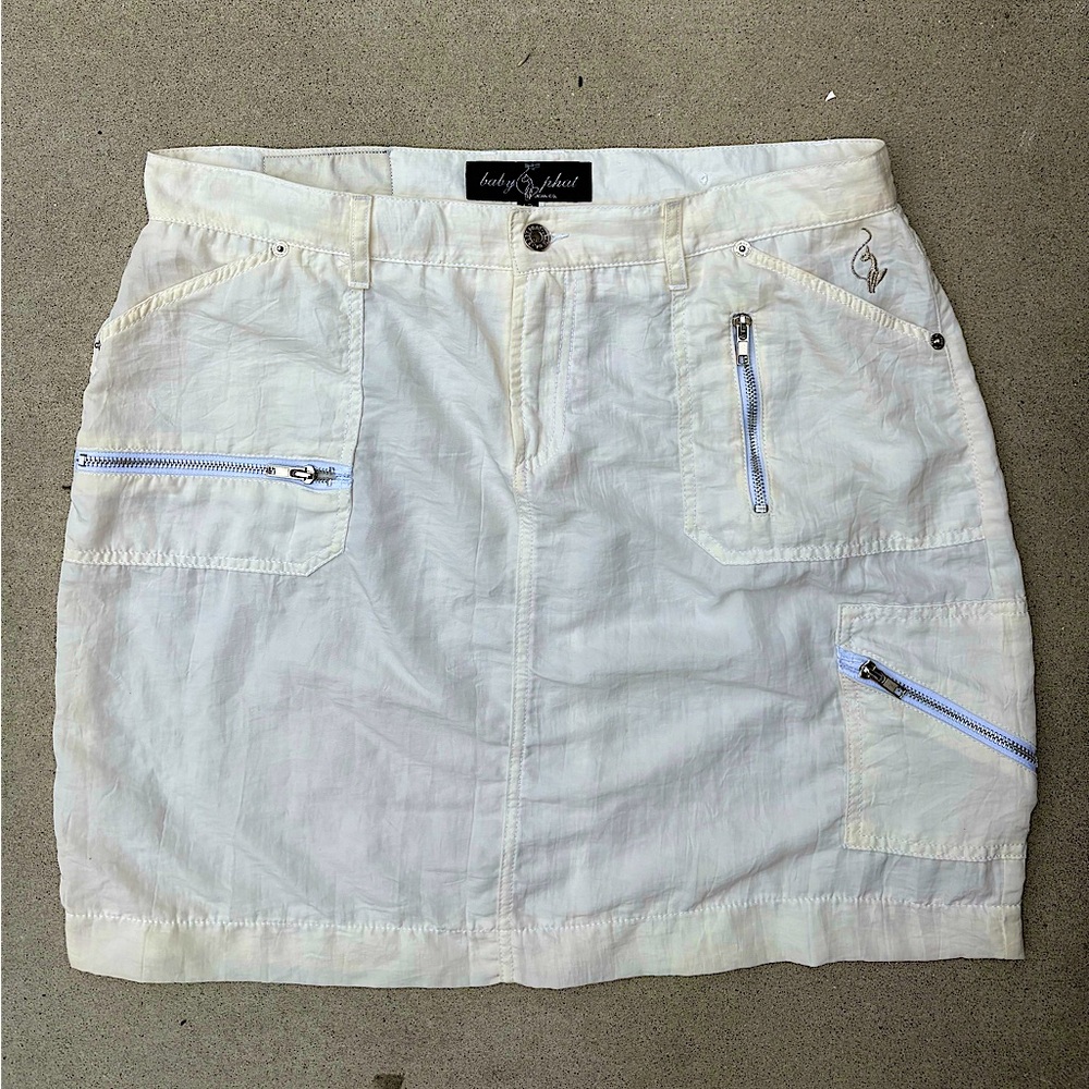 Vintage Baby Phat White Cargo Y2K Mini Skirt Women’s Size 13 or Large